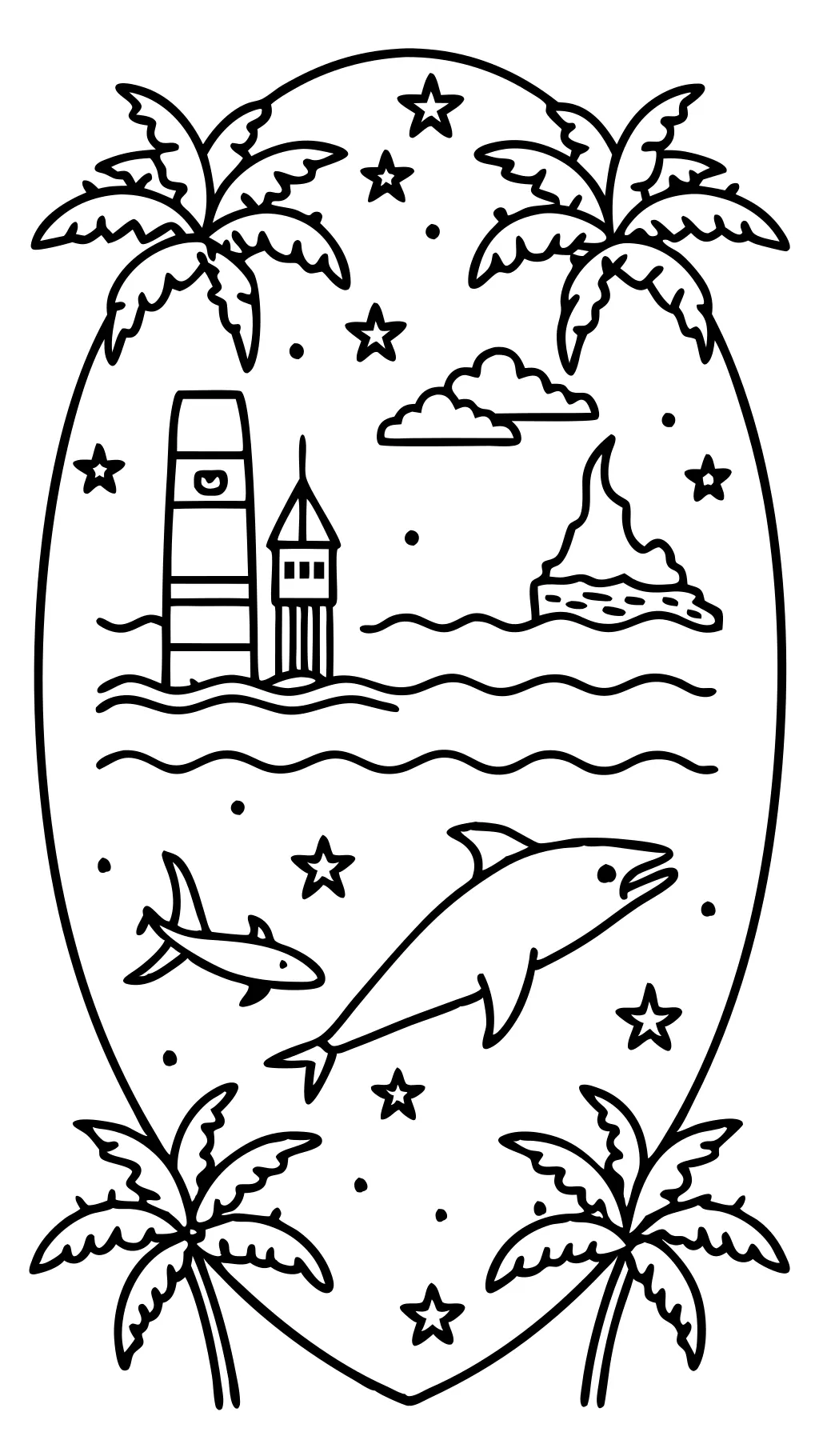 outer banks coloring pages